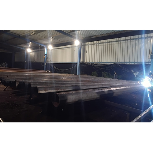 High Mast Pole - Ms Material, Silver Color | 1 Year Warranty, Good Quality