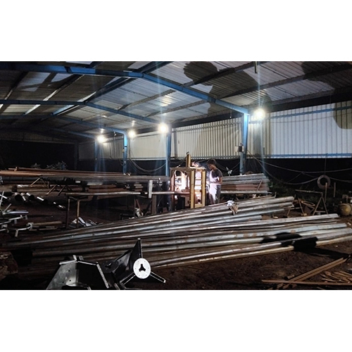 High Mast Pole - Ms Material, Silver Color | 1 Year Warranty, Good Quality