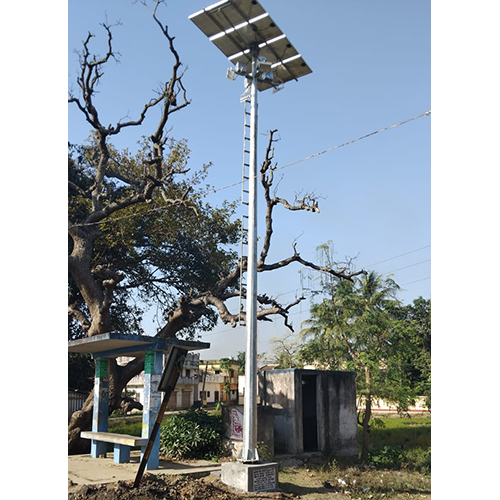 Solar Mini Mast Pole - Color: Silver