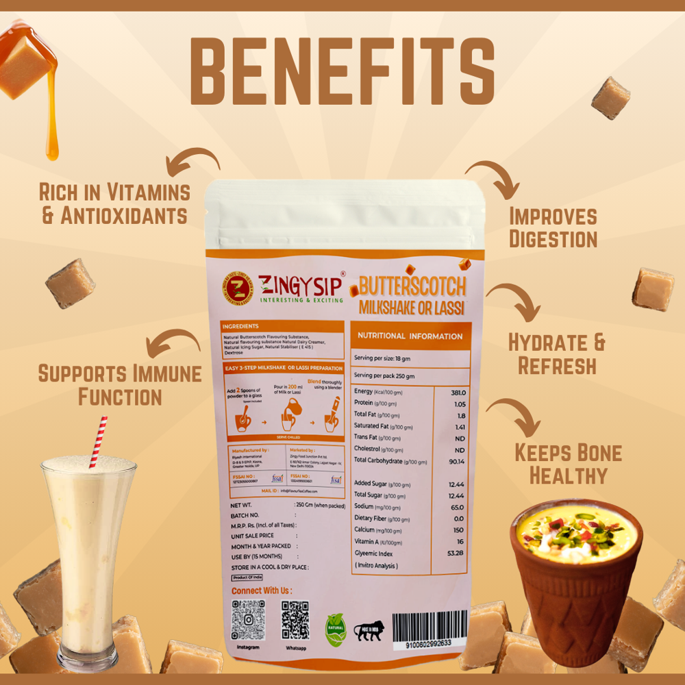Butterscotch Flavour Milkshake - Product Type: Beverage