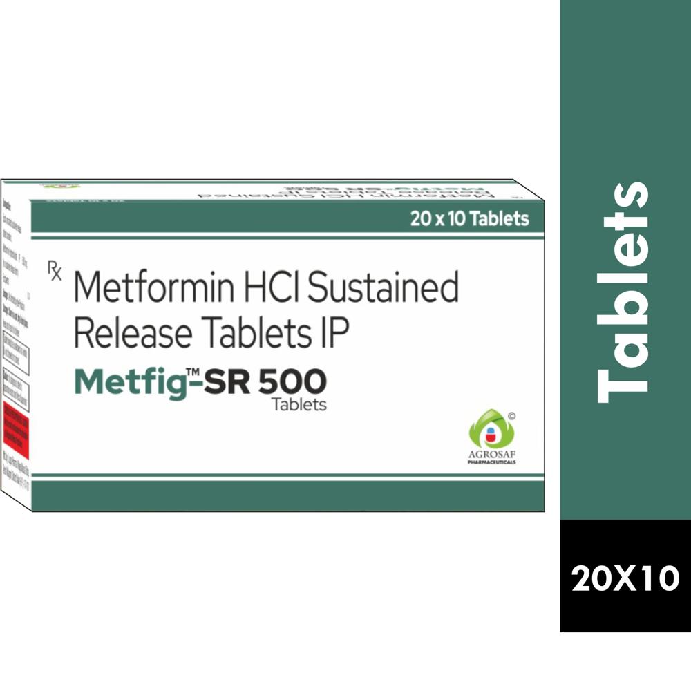 Metfig Sr 500 Tablets 20X10 - Drug Type: General Medicines