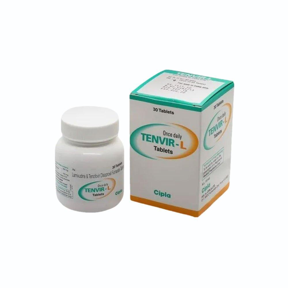Tenvir L Lamivudine (300mg) + Tenofovir disoproxil fumarate (300mg) Tablet 