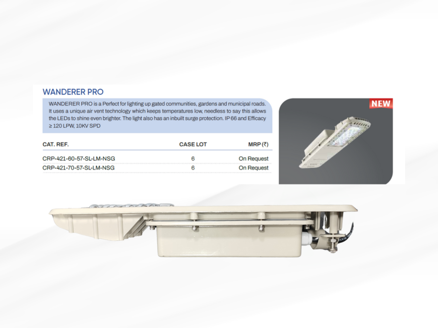 5 Years Warranty Led Street Light 60w Crompton Make Crp-421-60-57-sl-lm-nsg Ip66, Bis Certified