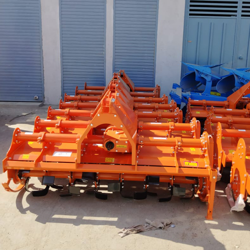 Mild Steel Rotavator Rotary Tiller - Color: Orange