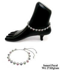 92.5 Silver Suneri anklet
