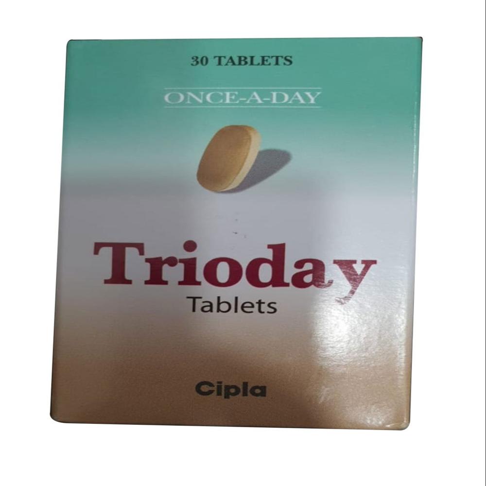 Trioday  Lamivudine (300mg) + Tenofovir disoproxil fumarate (300mg) + Efavirenz (600mg) Tablet
