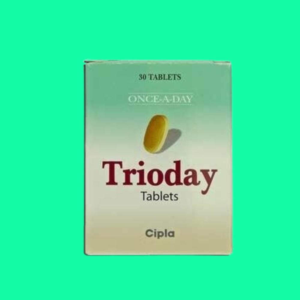Trioday  Lamivudine (300mg) + Tenofovir disoproxil fumarate (300mg) + Efavirenz (600mg) Tablet