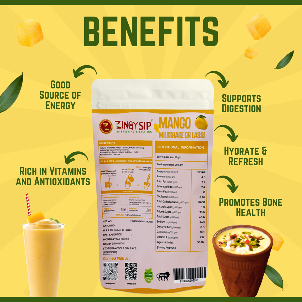 Mango Flavour Milkshake - Alcohol Content (%): 98