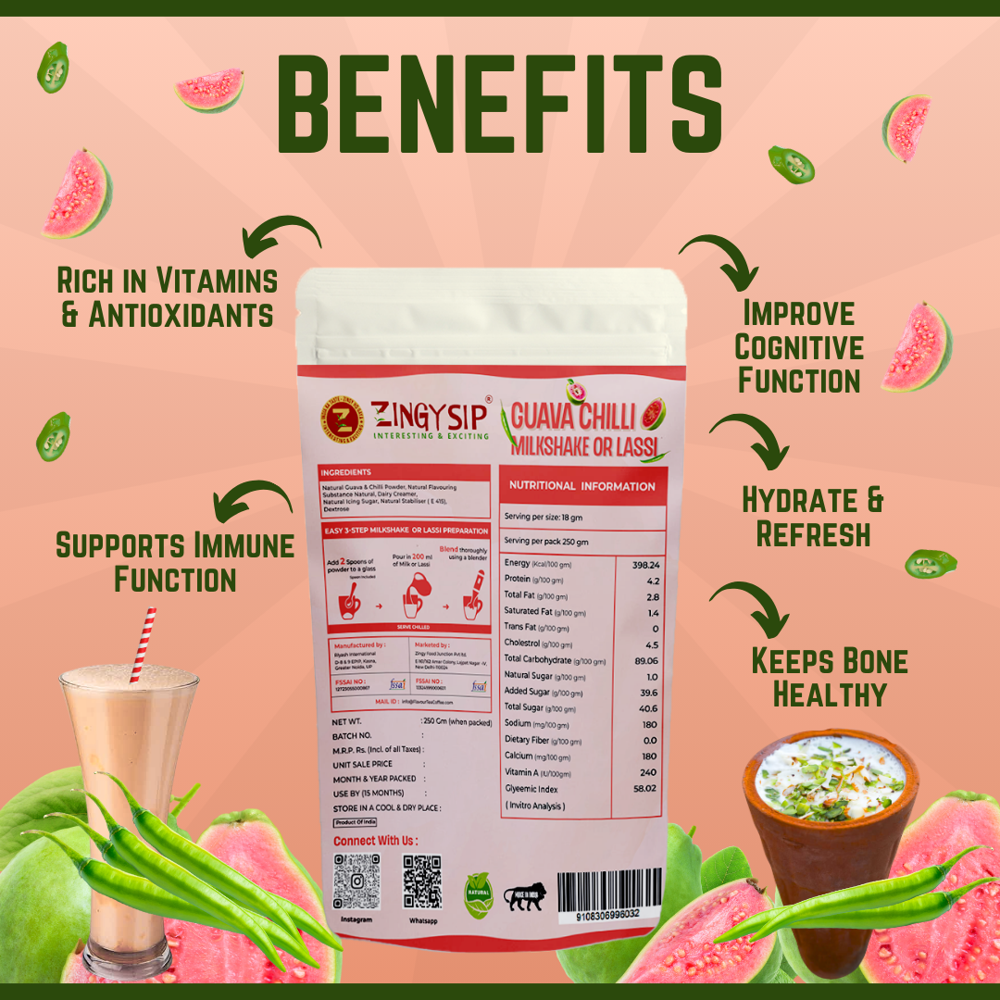 Guava Chilli Flavour Milkshake - Product Type: Beverage