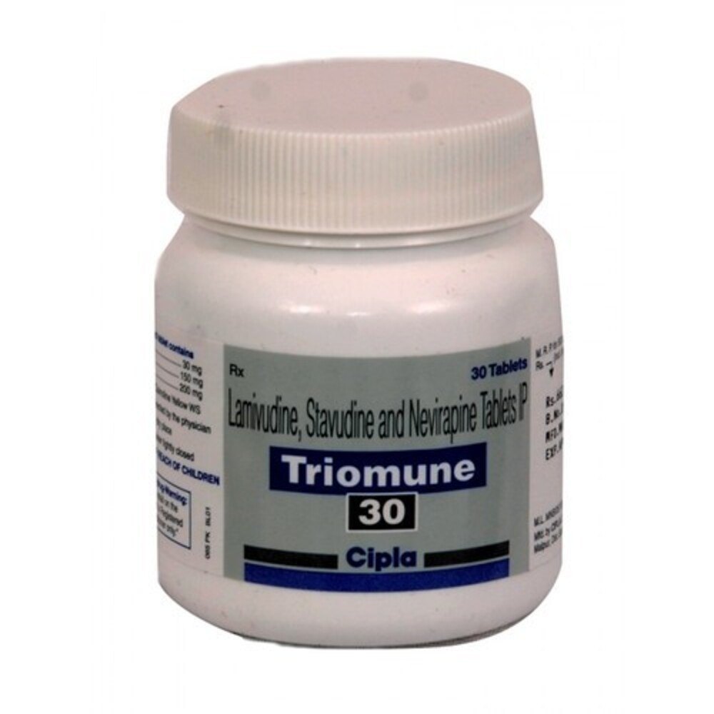 Triomune Lamivudine 150mg +Nevirapine 200mg + Stauvdine 30 mg