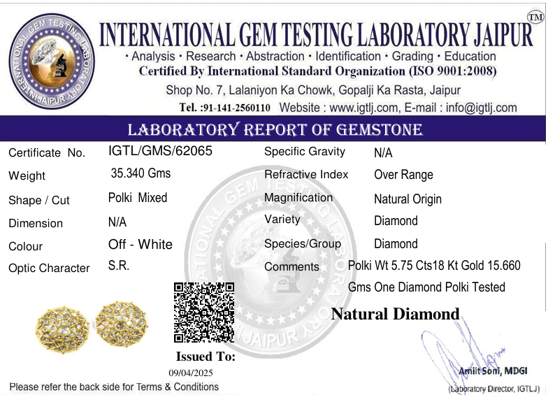 18kt Polki Studd Earrings