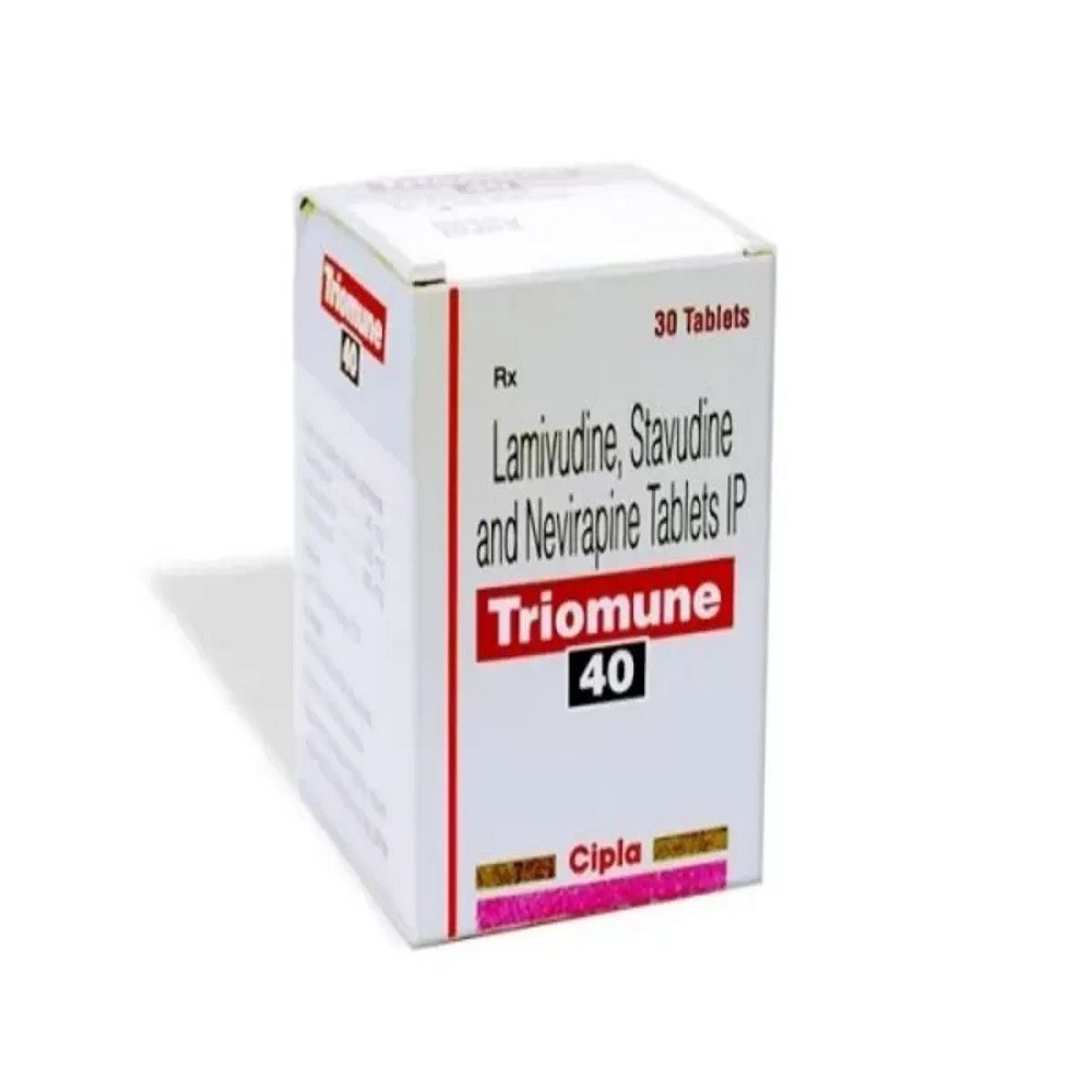 Triomune Lamivudine 150 mg + Nevirapine 200mg + Stavudine 40mg Tablet 