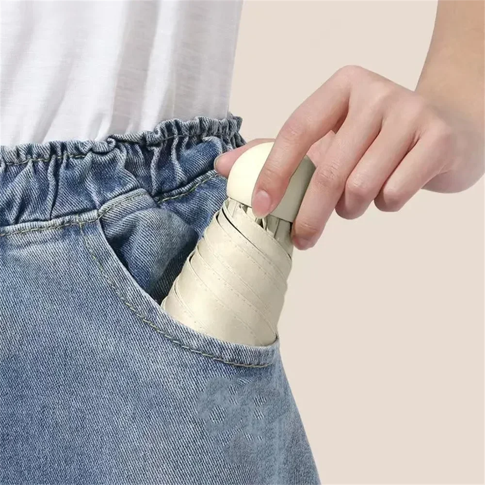 Capsule Umbrella With Box Compact Travel Umbrella With Zipper Case