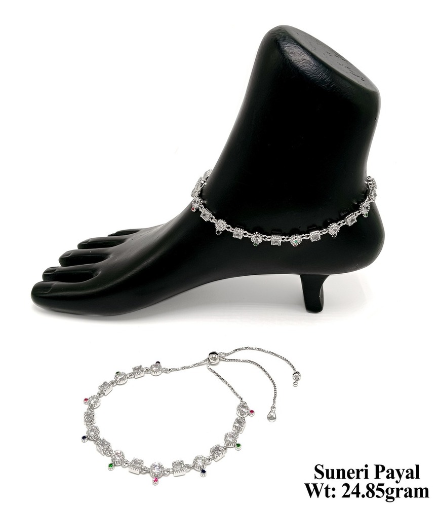 92.5 Silver Anklets - Intricately Crafted Designs, Perfect For Casual Wear And Festive Occasions
