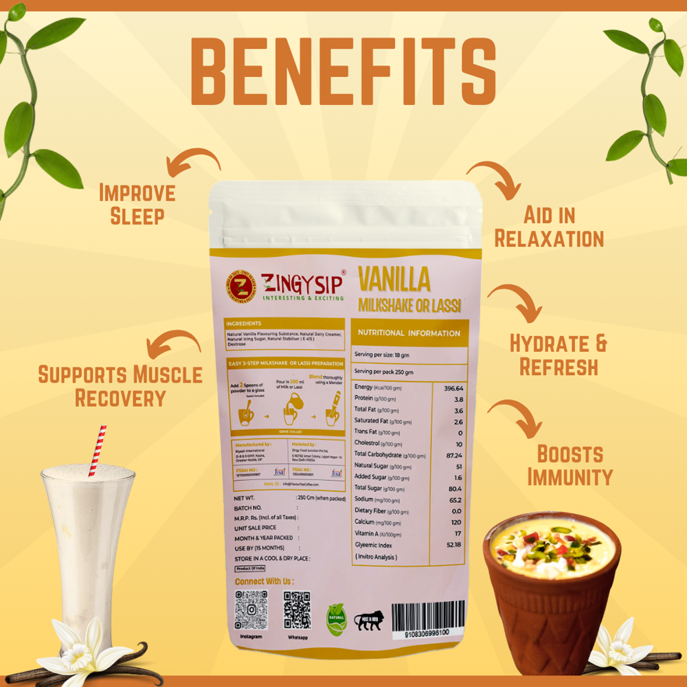 Vanilla Flavour Milkshake - Alcohol Content (%): 98