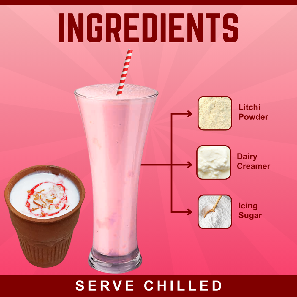 Litchi Flavour Milkshake