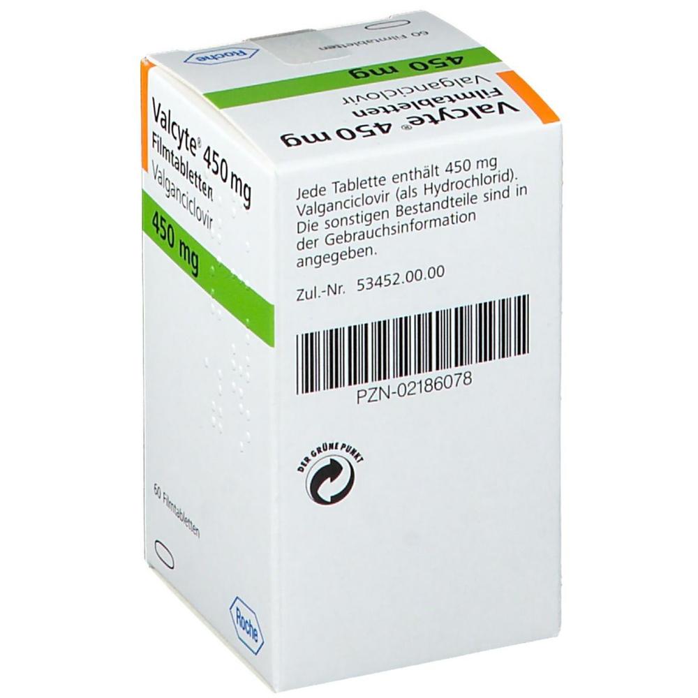 Valcyte Valganciclovir Tablet 450 mg 