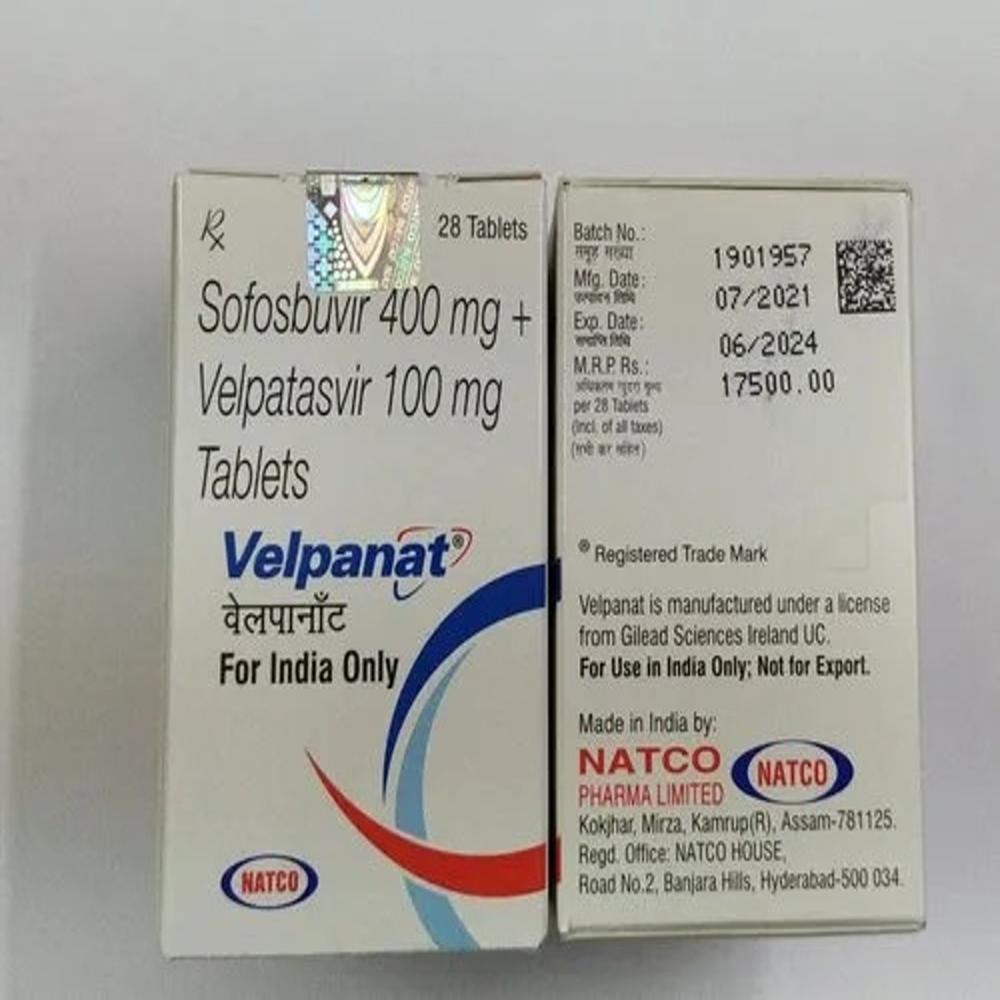 Velpanat Sofosbuvir (400mg) + Velpatasvir (100mg) Tablet - Origin: India