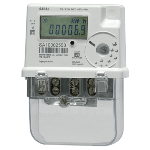 Saral Single-Phase Meter - Color: White