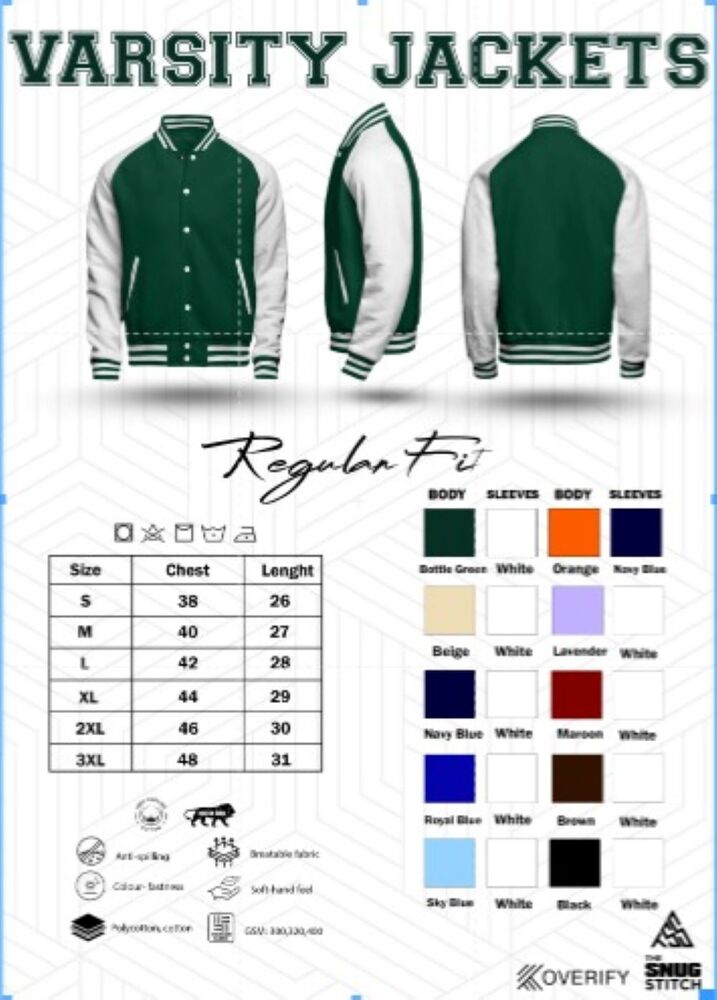 Customised College Winter Varsity Jacket - Age Group: Adult Unisex