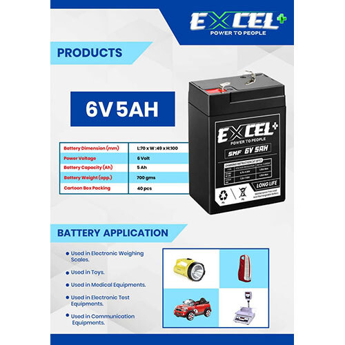 6v 5ah Excel Power - Nominal Voltage: 6 Volt (V)