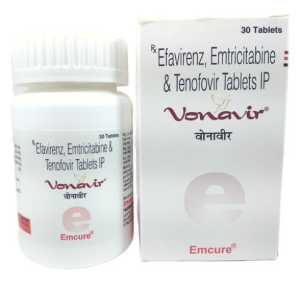 Vonavir Emtricitabine (200mg) + Tenofovir disoproxil fumarate (300mg) + Efavirenz (600mg) Tablet 