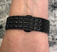 Luxury Custom Black Round-Cut Moissanite Apple Watch