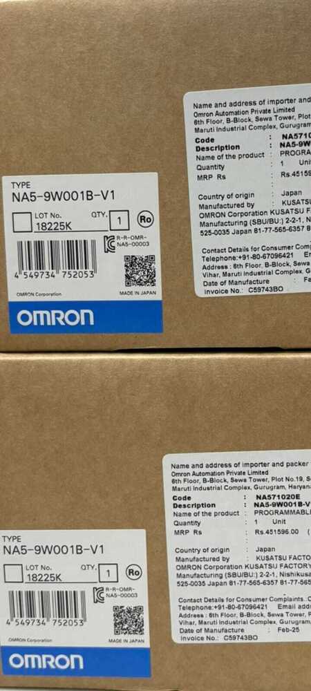 OMRON HMI, NA5-9W001B-V1, E2B-M18LN16-M1-C1