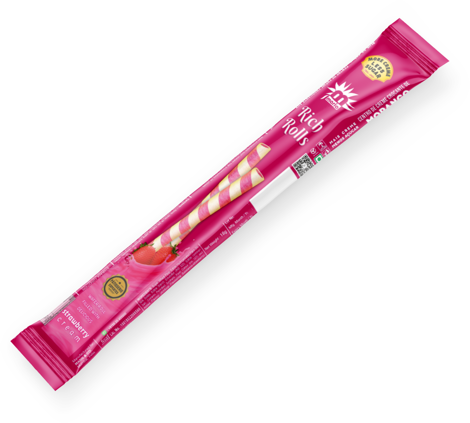 Rich Rolls Strawberry Roll Wafer Roll - Wafer Sticks