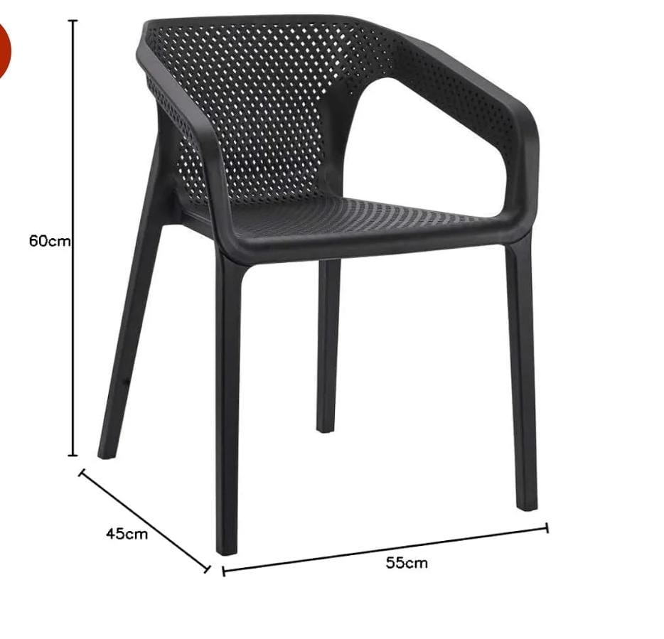 Om Woods Cube Chair - Plastic, 60d X 55w X 45h Cm | Ergonomic, Eco-friendly, Smooth Black Finish, Stackable Design