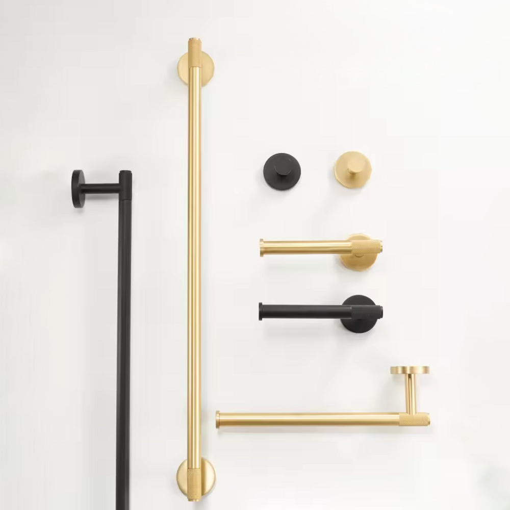 Luxuriant Knurled Towel Rail | Towel Rod | Modern Towel Rod | Towel Rack | Bathroom Fittings