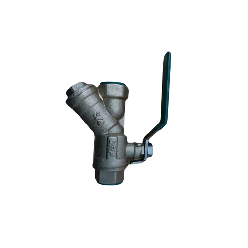 3-4 Inch Ball Valve With Strainer - Color: Grey