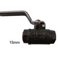 15Mm Bore Ball Valve - Color: Black