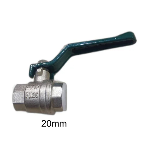 20Mm Brass Ball Valve - Color: Silver And Green