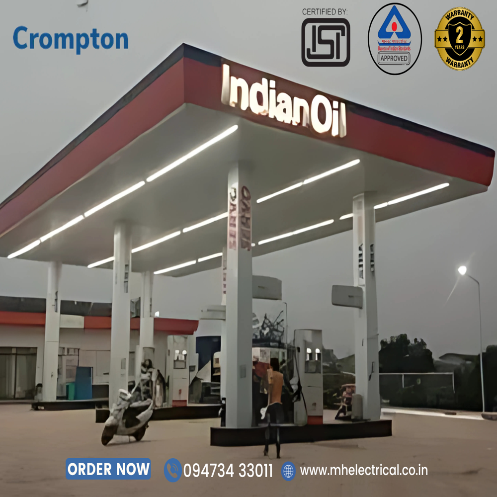 80w Canopy Light Crompton For Petrol Pump Cir-328-80-57-sl-dp-nwh