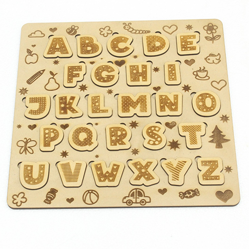 A To Z Education Puzzle - Color: Brown