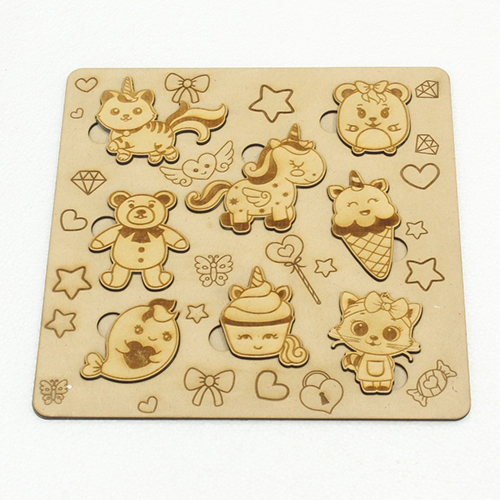 Kid Puzzle Toy - Color: Brown