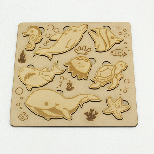 Wooden Puzzle Toy - Color: Brown