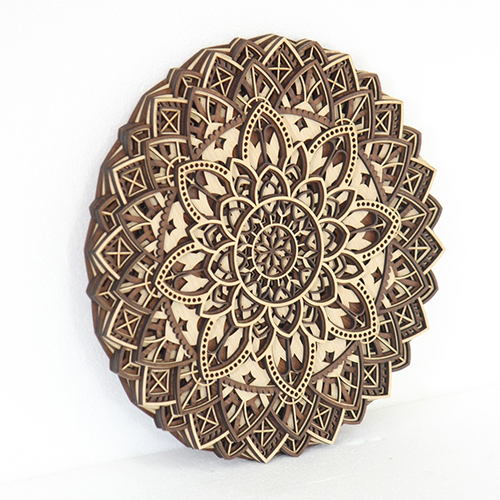 Wooden Fancy Mandala - Color: Brown