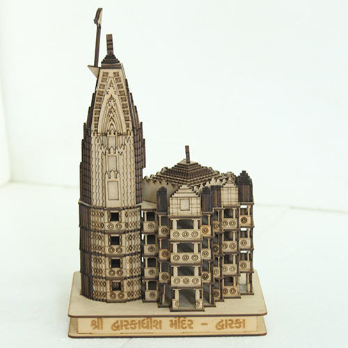 Wooden Dwarkadhish Mandir - Color: Brown