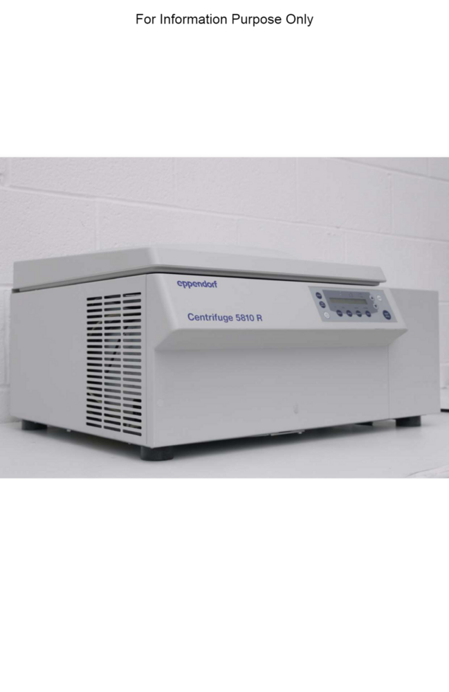 Eppendorf 5810/ 5810 R Benchtop Centrifuge
