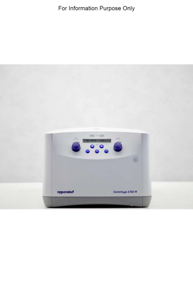 Eppendorf 5702/5702r/5702rh Centrifuge