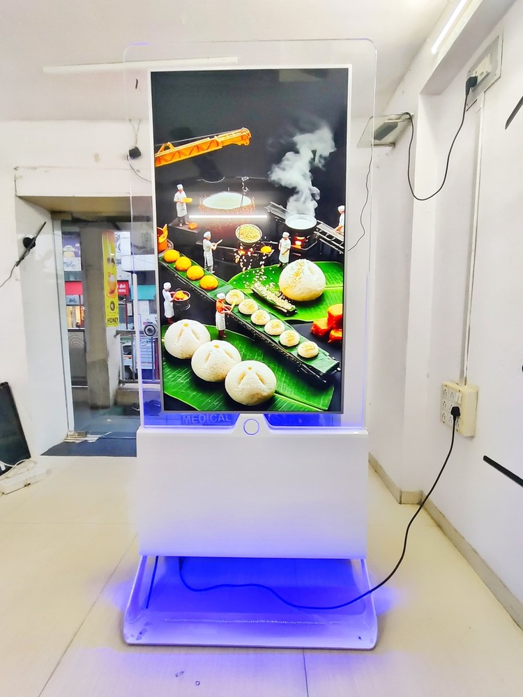 55 inch OLED Double Sided Display Glass Standee