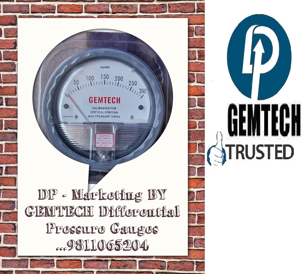 Gemtech Differential Pressure Gauges Distributors India By Kandhamal Odisha - Accuracy: +-2% Of Full Span At 70 (21 (+-3% On -0