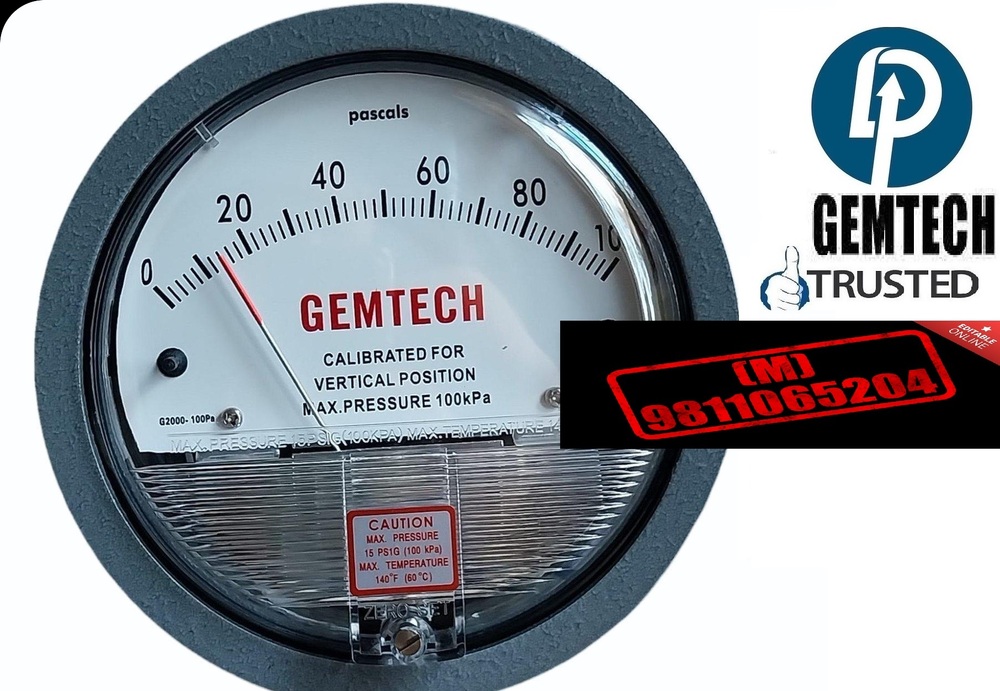 Gemtech Differential Pressure Gauges wholesalers Supplier by Bathin