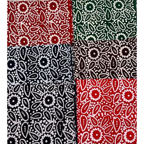Single 6 Colour Mom Batik Cotton Nighty Fabric - Attributes: Washable