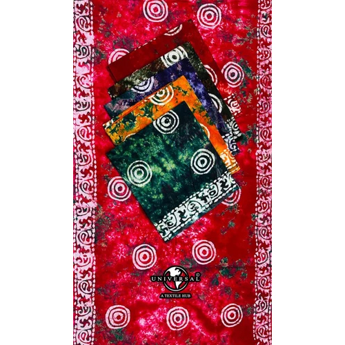 Tie Dye Batik Nighty Fabric - Attributes: Washable