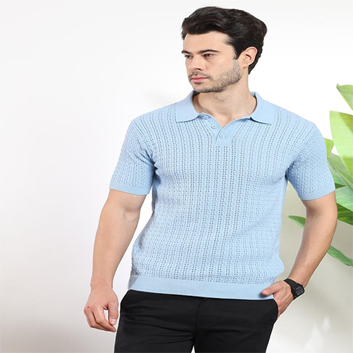 Mens Casual T Shirts - Color: Blue