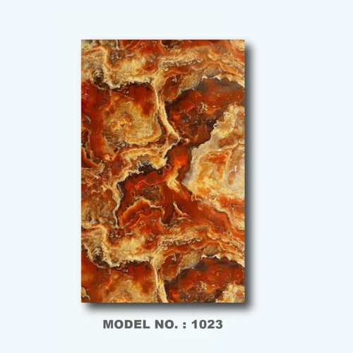 1023 Orange Pvc Marble Sheet - Length: 8 Foot (Ft)