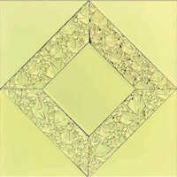 Radiant Diamond Pattern Glass Mosaic Tile - Color: Multi Color
